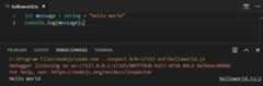 debug console output