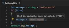 unreachable code detected