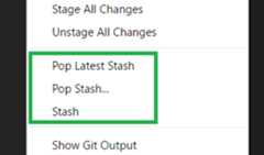 git stash commands