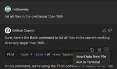 The codeblock toolbar showing the two new codeblock commands
