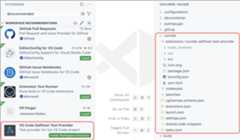 Screenshot showing a local workspace extension available in the .vscode folder in the Explorer view.