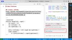 Chat code referencing example.