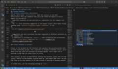 An example markdown document displays a quick fix feature for generating alt text, resulting in the automatic insertion of an alt tag and a value. The user is then prompted with a different quick fix to refine the alt text using an input box. After the user enters and submits their refined description, the alt text is updated accordingly.