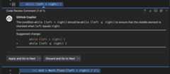 Screenshot showing a comment reviewing a code selection