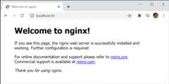 Figure 16 : Testing the NginX server in a Docker container