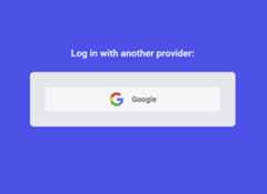 OAuth login page with react