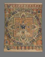 Vajrabhairava mandala, Silk tapestry (kesi), China