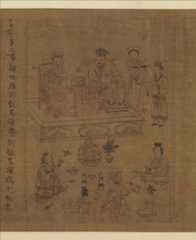 The Classic of Filial Piety, Li Gonglin  Chinese, Handscroll; ink and color on silk, China