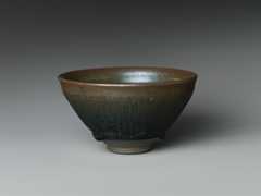 Tea Bowl with “Hare’s-Fur” Glaze, Stoneware with iron glaze (Jian ware), China
