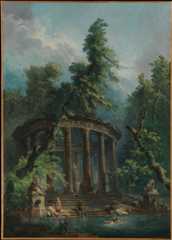 The Bathing Pool, Hubert Robert (French, Paris 1733–1808 Paris), Oil on canvas 