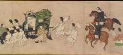 “Channel Markers” (Miotsukushi), Handscroll; ink and color on paper, Japan