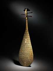 Pipa (琵琶 ), Wood, ivory, bone, silk, Chinese