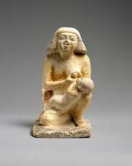 Nursing woman, Limestone, paint traces