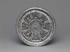 Cup Stand with the Eight Buddhist Treasures, Silver with repoussé decoration, China