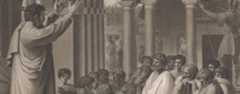 Print of Paul preaching to Athens (cropped).