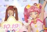 アニメ『スター☆トゥインクルプリキュア』の映画公開記念スペシャルダンスイベントに登場した（左から）成瀬瑛美、キュアスター （C）ORICON NewS inc. 