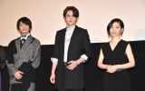 （左から）島崎信長、宮野真守、坂本真綾＝『劇場版 Fate/Grand Order -神聖円卓領域キャメロット- 前編Wandering; Agateram』初日舞台あいさつ （C）ORICON NewS inc. 