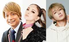 紺綬褒章を受章した（左から）香取慎吾、浜崎あゆみ、西島隆弘 （C）ORICON NewS inc. 