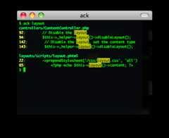 ack screenshot