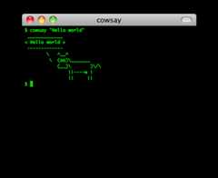 cowsay screenshot