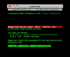 powertop screenshot