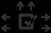 Icon with many arrows representing distribution