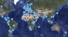 World map of CC Certificate graduate countries