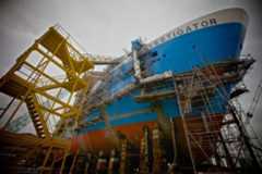 Research vessel Investigator under construction