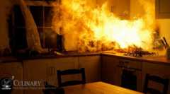 out of control kitchen fire