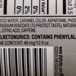 Phenylketonurics warning on bottle of Diet Coke.