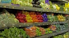 vegetables on display n grocery store