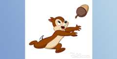 cel from animated movie of Chip chipmunk