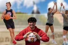 Club sports feature header with Michael Gianetti, Connor Wallace and Cailey Wellman