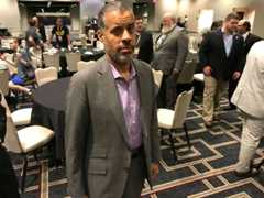 Larry Sharpe at the 2018 Libertarian National Convention. ||| Matt Welch