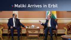 Iraqi FM Fuad Hussein (R) and head of State of Law Coalition Nouri al-Maliki (L). (Photo: Kurdistan24)