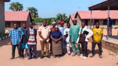 Relatives of abducted Christian children pose for a photograph in the courtyard of St. Mary’s Catholic School in Papiri, Nigeria, Nov. 21, 2025. (Photo: AFP)