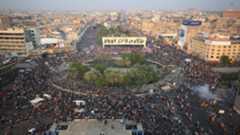 Iraqi demonstrators at Tahrir Square during the antigovernmental demonstrations, Baghdad, Iraq, October 28, 2019. (Photo: AFP)