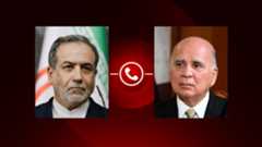 Iraqi DPM and FM Fuad Hussein, R, Iranian FM Abbas Araqchi, Feb. 14, 2026. (Graphics: Kurdistan24)