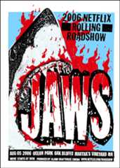 Print Mafia's poster for Mondo is as toothy as Kastel's original, but here it's the movie's title that's getting chomped.