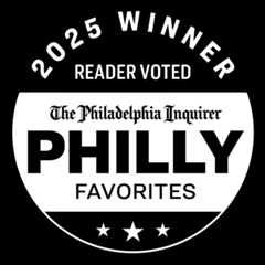 2025 Philly Favorites Silver Winner badge from The Philadelphia Inquirer, reader-voted award