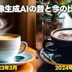 画像生成AI使い始めた頃の画像といまとの比較 画像生成AI使い始めた頃の画像といまとの比較