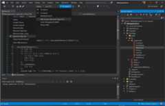 Screenshot of Visual Studio, selecting the Microsoft Edge Dev browser to launch