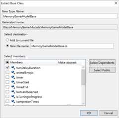 Extract Base Class in Visual Studio 2019 v16.8