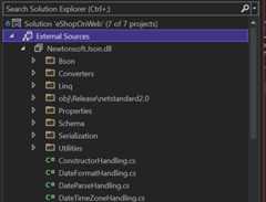 In debug mode – with one external module loaded and expanded