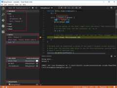 Screenshot of debug session