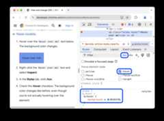 Toggling the hover pseudostate on an element.