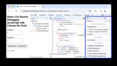 The Debugger to the right of the wide window.