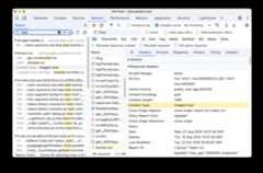 The Search tab on the right in the Network panel.