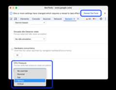Emulating 'Serious' CPU pressure.