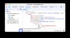 Pretty-printed code in the Sources panel.